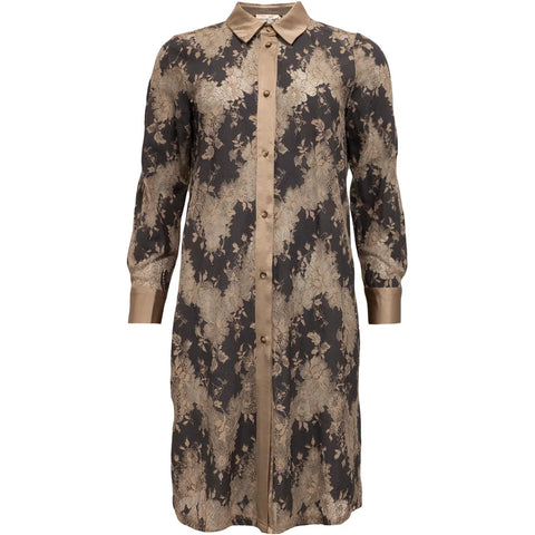Costamani - Signe Long Shirt Grey/Sand