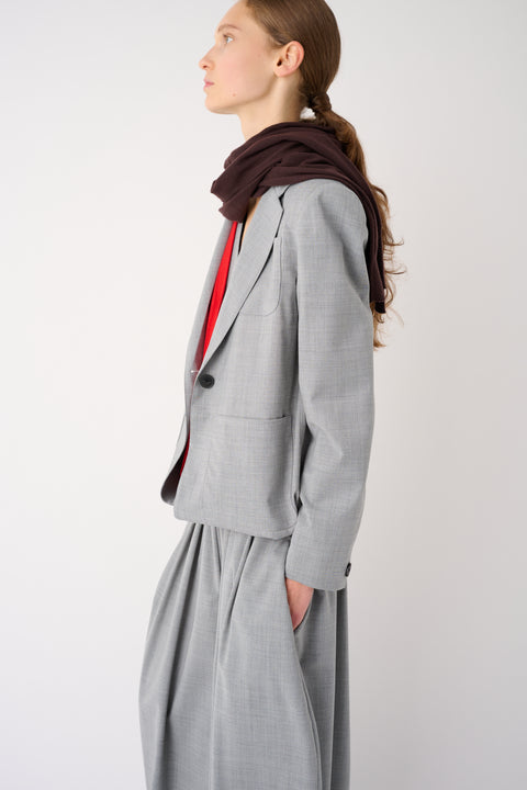 MeiMeij - Zoya Pleated Relaxed Wool-Blend Jogger Trousers Grey