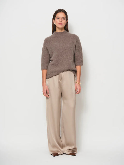 LaSalle – Alpaca Short Sleeve Knit Cashew