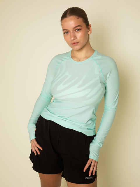 Cartel Copenhagen - Motion Performance Long Sleeve Tee Mint