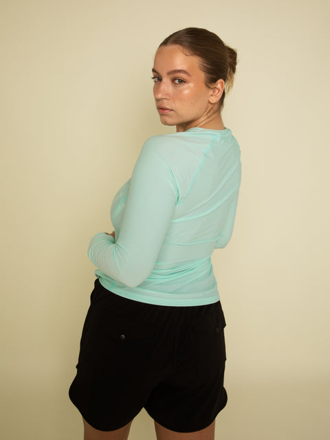 Cartel Copenhagen - Motion Performance Long Sleeve Tee Mint