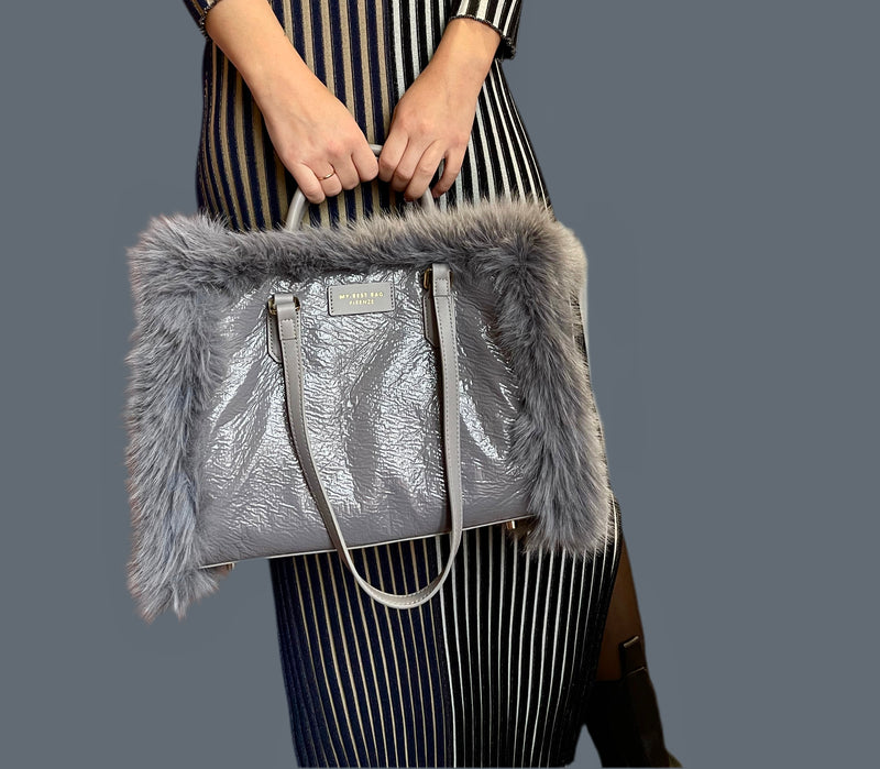 My Best Bag Firenze - Atena Reversible Bag Fur Stone Small