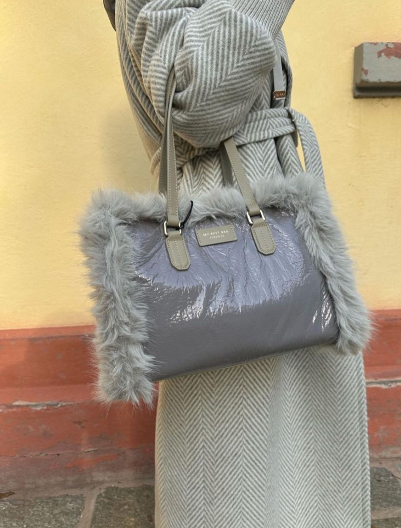 My Best Bag Firenze - Atena Reversible Bag Fur Stone Small