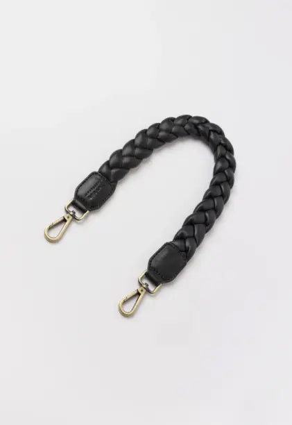 O My Bag - Braided Shoulder Strap Black - UNNA S