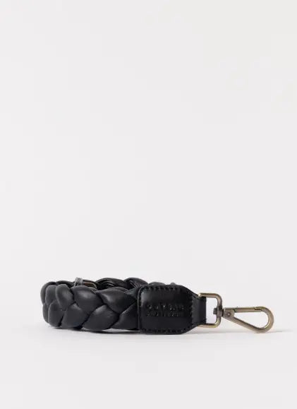 O My Bag - Braided Shoulder Strap Black - UNNA S