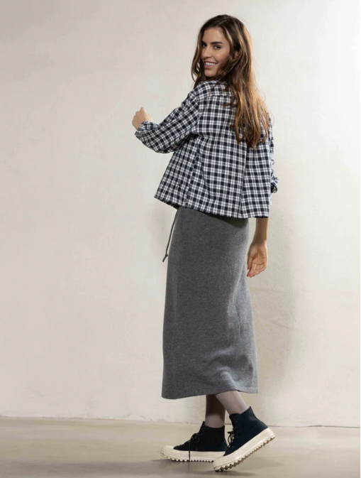 Blue Sportswear - Carmen Wool Knit Skirt Iron Grey Melange