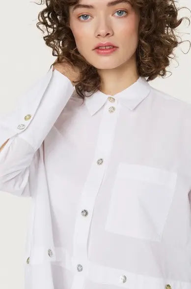 Bitte Kai Rand - Cotton Shirt With Buttons White - UNNA S