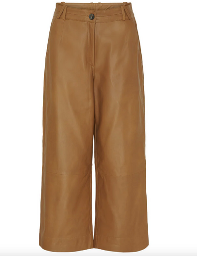 BTF•CPH - Leather Pants Ankle Length Caramel