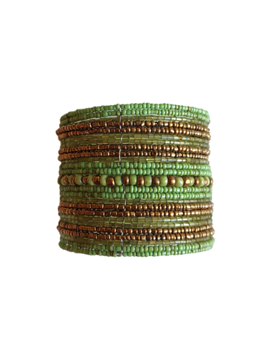 BaliBal - Beaded Bracelet Golden/Green