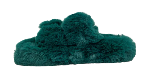 Colors Of California - Faux Fur Slipper Forest Green - UNNA S