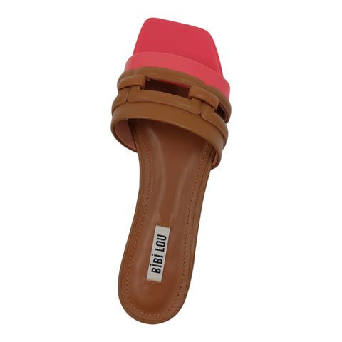BIBI Lou - Bea Sandal Tan/Pink