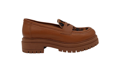 KMB - Rio Loafer Cognac Leopard - UNNA S