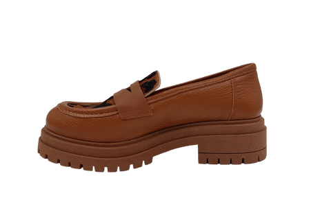 KMB - Rio Loafer Cognac Leopard - UNNA S