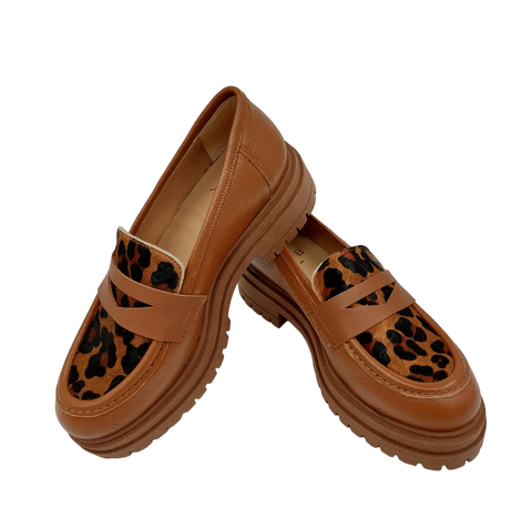 KMB - Rio Loafer Cognac Leopard - UNNA S