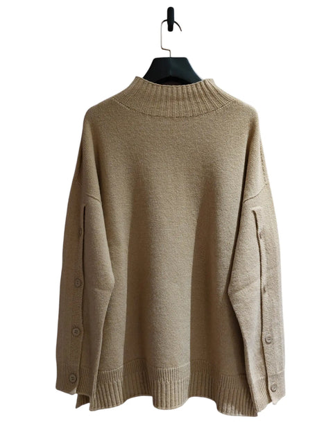 LaSalle - Button Wool Sweater Camel - UNNA S
