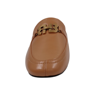 Bibi Lou Tina Loafer in Shiny Leather and Camel Brown