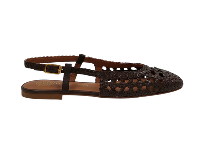 Unisa - Ella Flat Braided Slingback Brown