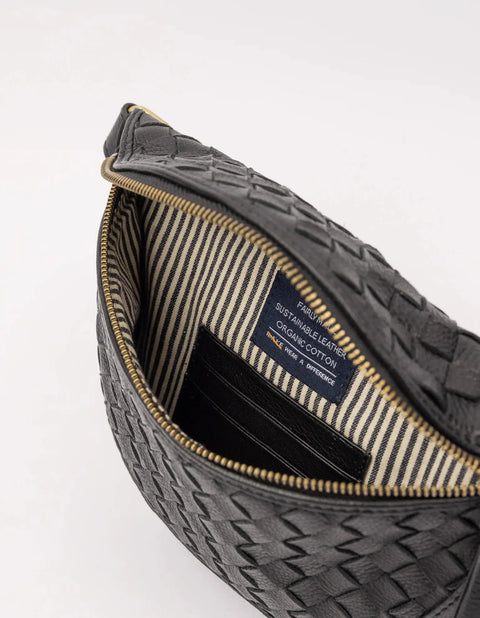 O My Bag - Ray Bumbag Black Woven Leather