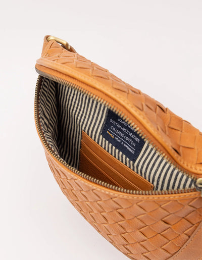 O My Bag - Ray Bumbag Cognac Woven Leather