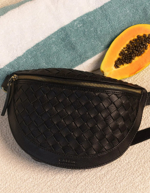 O My Bag - Ray Bumbag Black Woven Leather