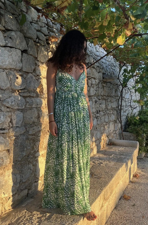Erfurt Luxury - Strap Dress Green - UNNA S