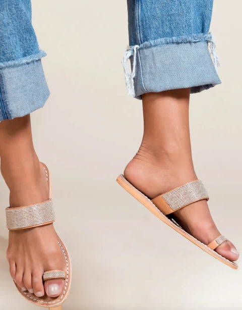 Laidback London - Trent Leather Sandal Silver - UNNA S