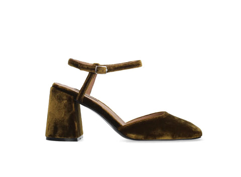 Bibi Lou - Emily Pump Velvet Ocre - UNNA S