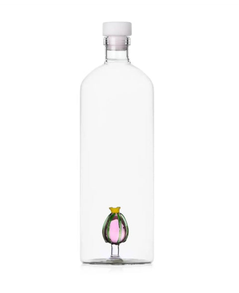 Ichendorf Milano - Bottle With Cactus And Pink Flower - UNNA S