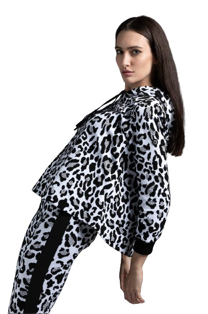 Newland - Elena Leopard Pants Black/White