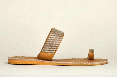 Laidback London - Trent Leather Sandal Silver - UNNA S