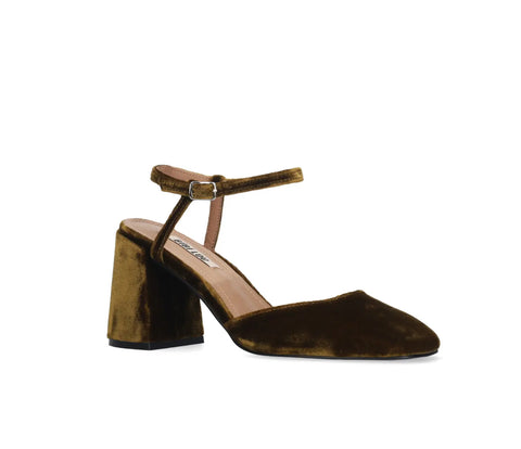 Bibi Lou - Emily Pump Velvet Ocre - UNNA S