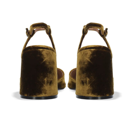 Bibi Lou - Emily Pump Velvet Ocre - UNNA S