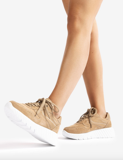 Unisa - Sneaker Beige/white Suede