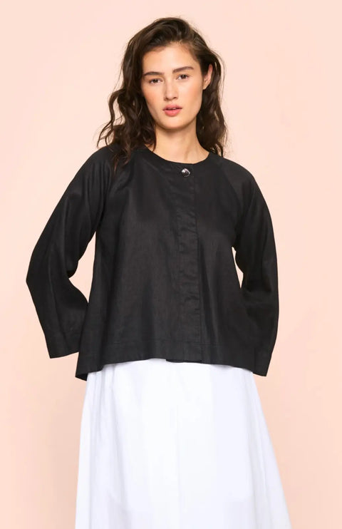 Bitte Kai Rand - Linen Shirt Black - UNNA S
