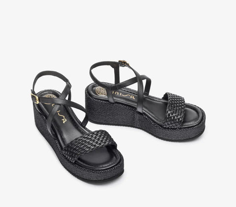 Unisa - Itzel Platform Sandal Black - UNNA S