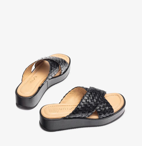 Unisa - Amaia Braided Platform Sandal Black - UNNA S