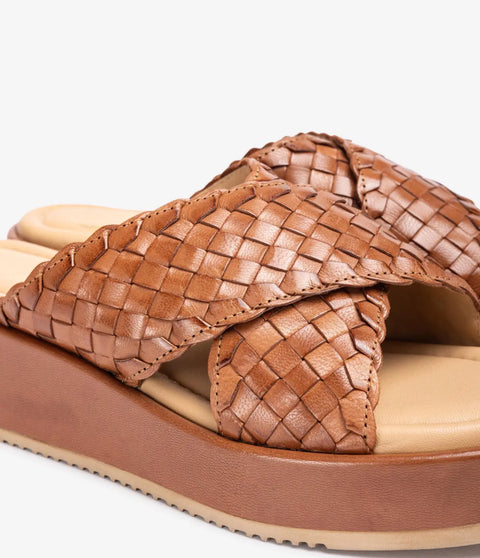 Unisa - Amaia Braided Platform Sandal Brown - UNNA S