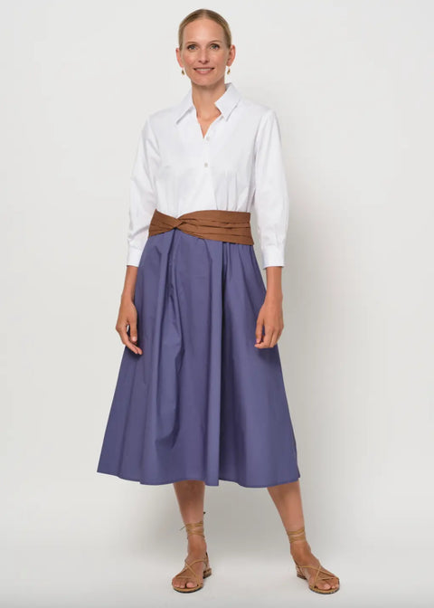 LaSalle - Liv Wrap Dress White/Violet - UNNA S