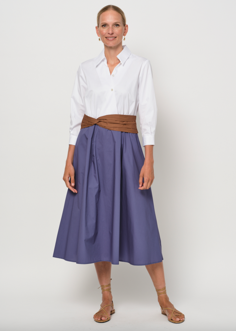 LaSalle - Liv Wrap Dress White/Violet
