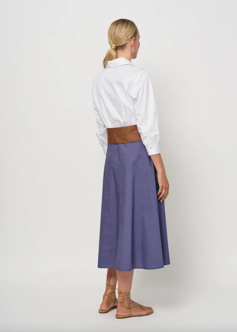 LaSalle - Liv Wrap Dress White/Violet - UNNA S