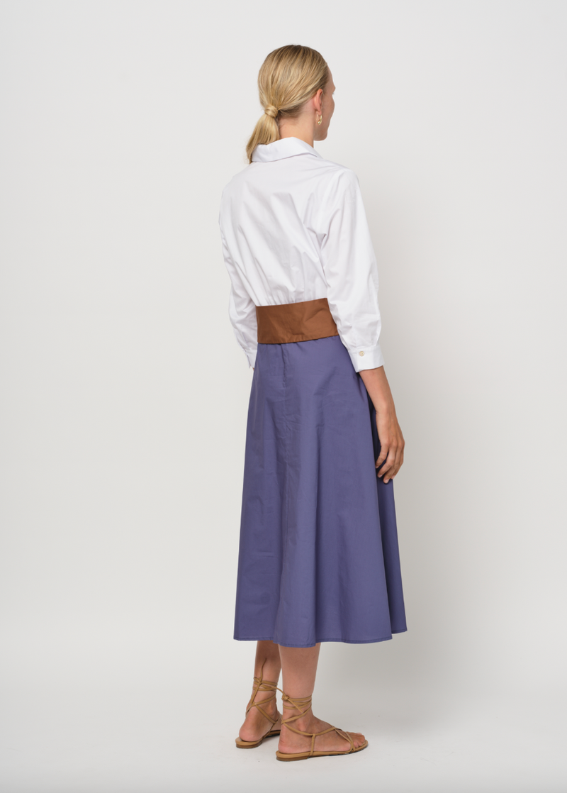 LaSalle - Liv Wrap Dress White/Violet