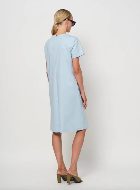 Lasa - Crew Neck Dress Light Blue