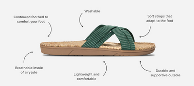 Shangies By Stilov - Shan Sandal Misty Moss