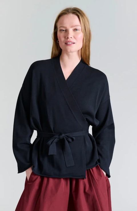 Bitte Kai Rand - Wrap Blouse Black - UNNA S