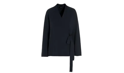 Bitte Kai Rand - Wrap Blouse Black - UNNA S