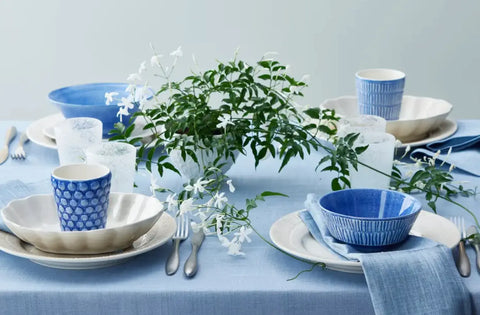 Mateus Collection - Stripes Bowl Light Blue - UNNA S