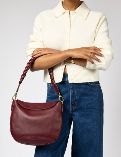 O My Bag Amsterdam - Lana Soft Grain Leather Dark Cherry