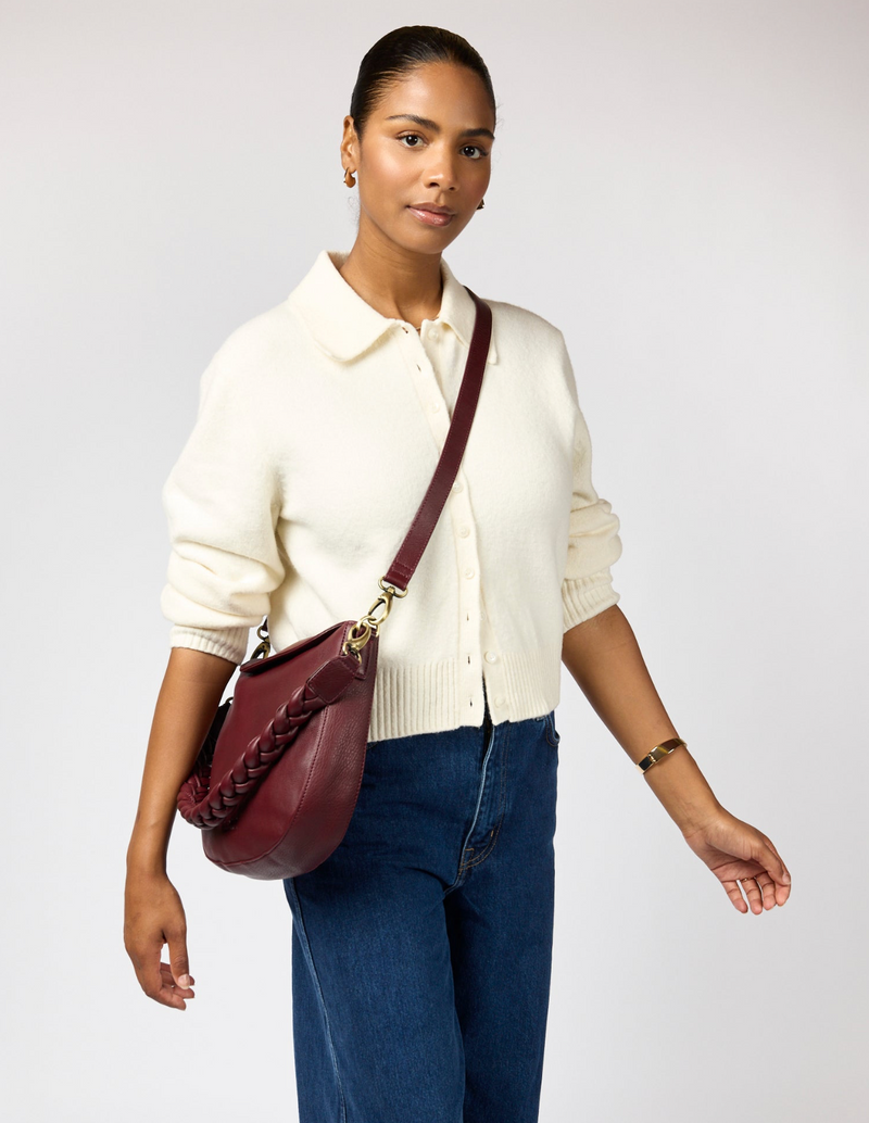 O My Bag Amsterdam - Lana Soft Grain Leather Dark Cherry