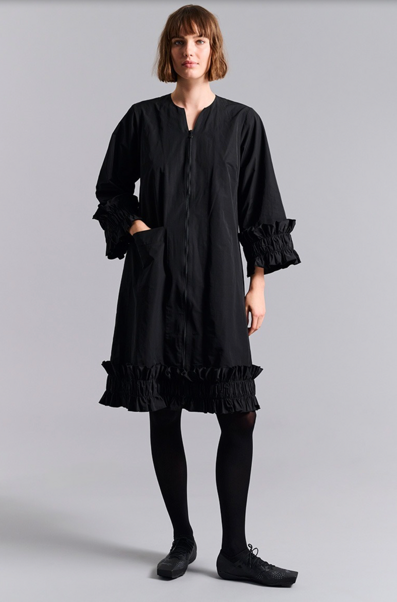 Bitte Kai Rand - Poplin Dress With Ruffles Black