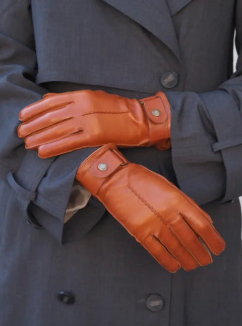 SAUSO – Alma Leather Glove Burnt Orange - UNNA S